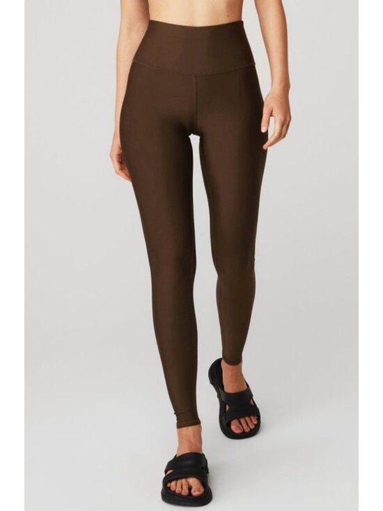 ALO Yoga Pants - Alo 7/8 High-Waist Airlift Leggings Espresso Hi-Rise Waisted Skinny Tights Pants